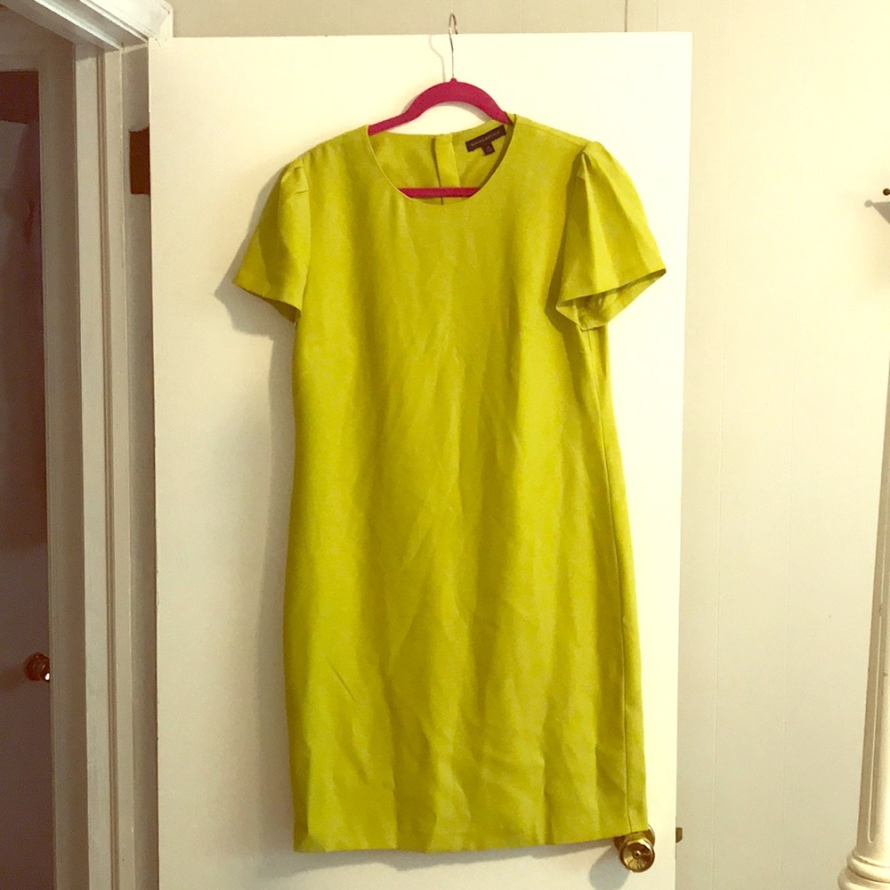 Chartreuse Green Banana Republic Shift Dress